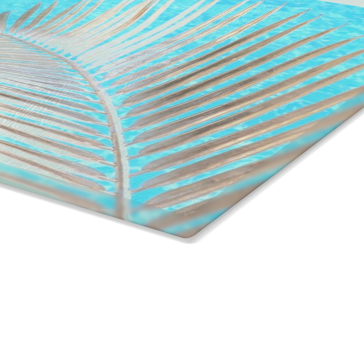 Ocean Palm Glass Cutting Board