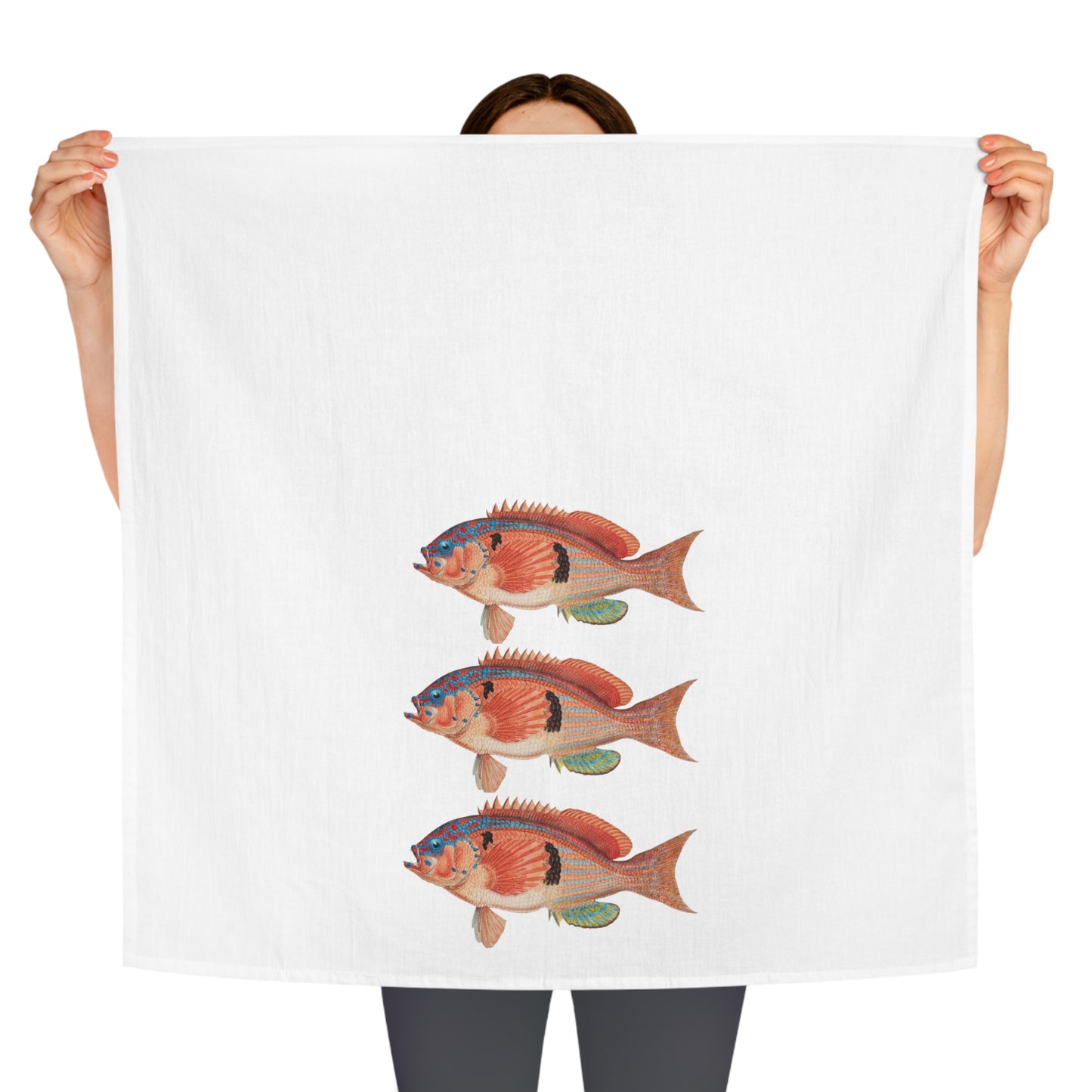 Vintage Fish Illustration Tea Towel