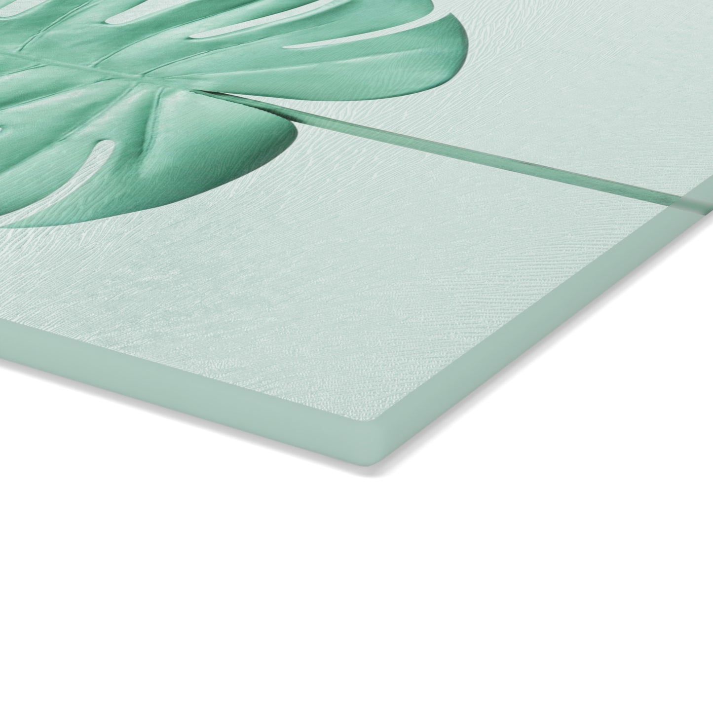Tropical Monstera Leaf Glass Cutting Board
