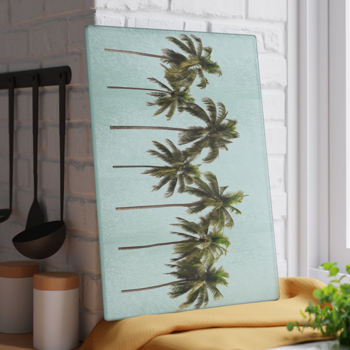 The Palms Glass Cutting Board