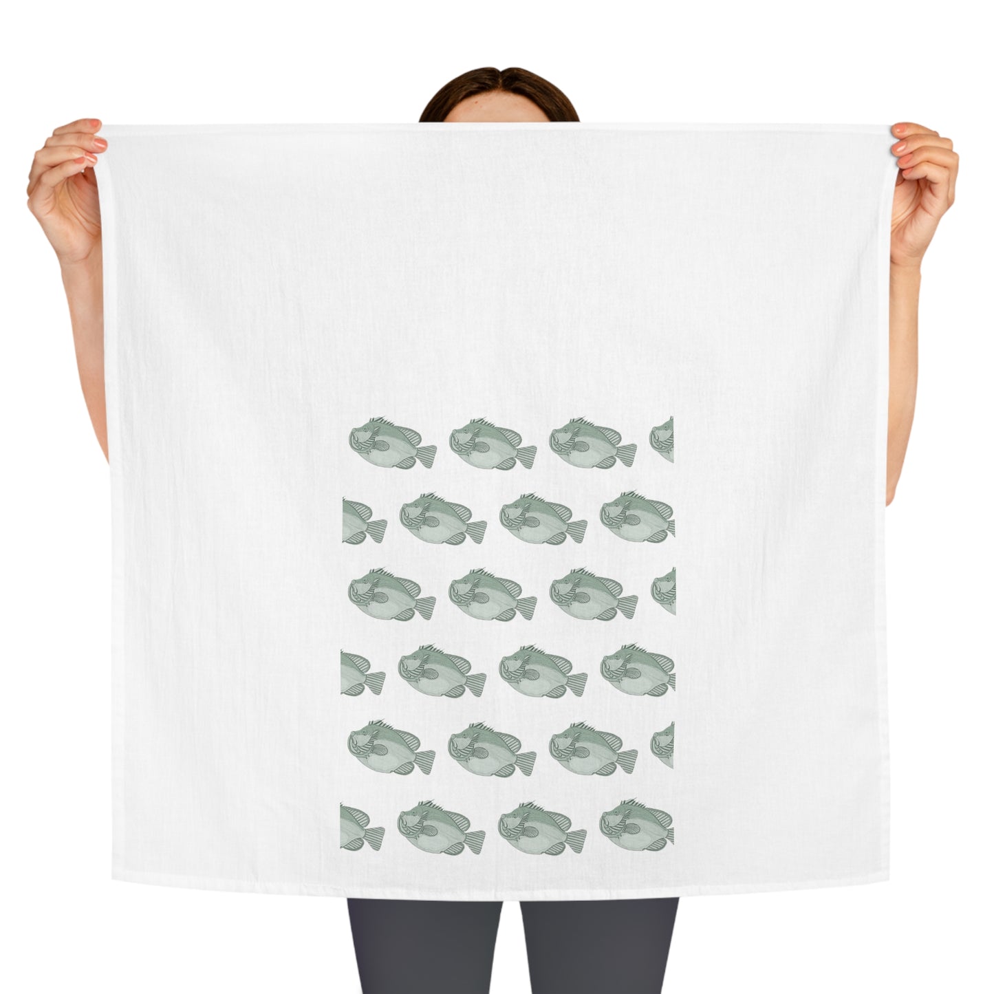 Green Fish Tea & Dish Towel