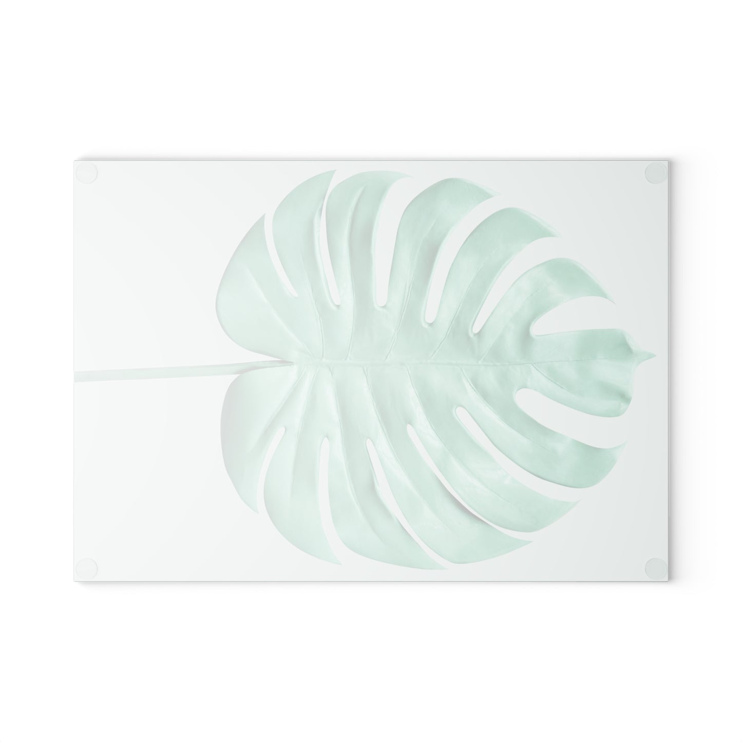 Tropical Monstera Leaf Glass Cutting Board