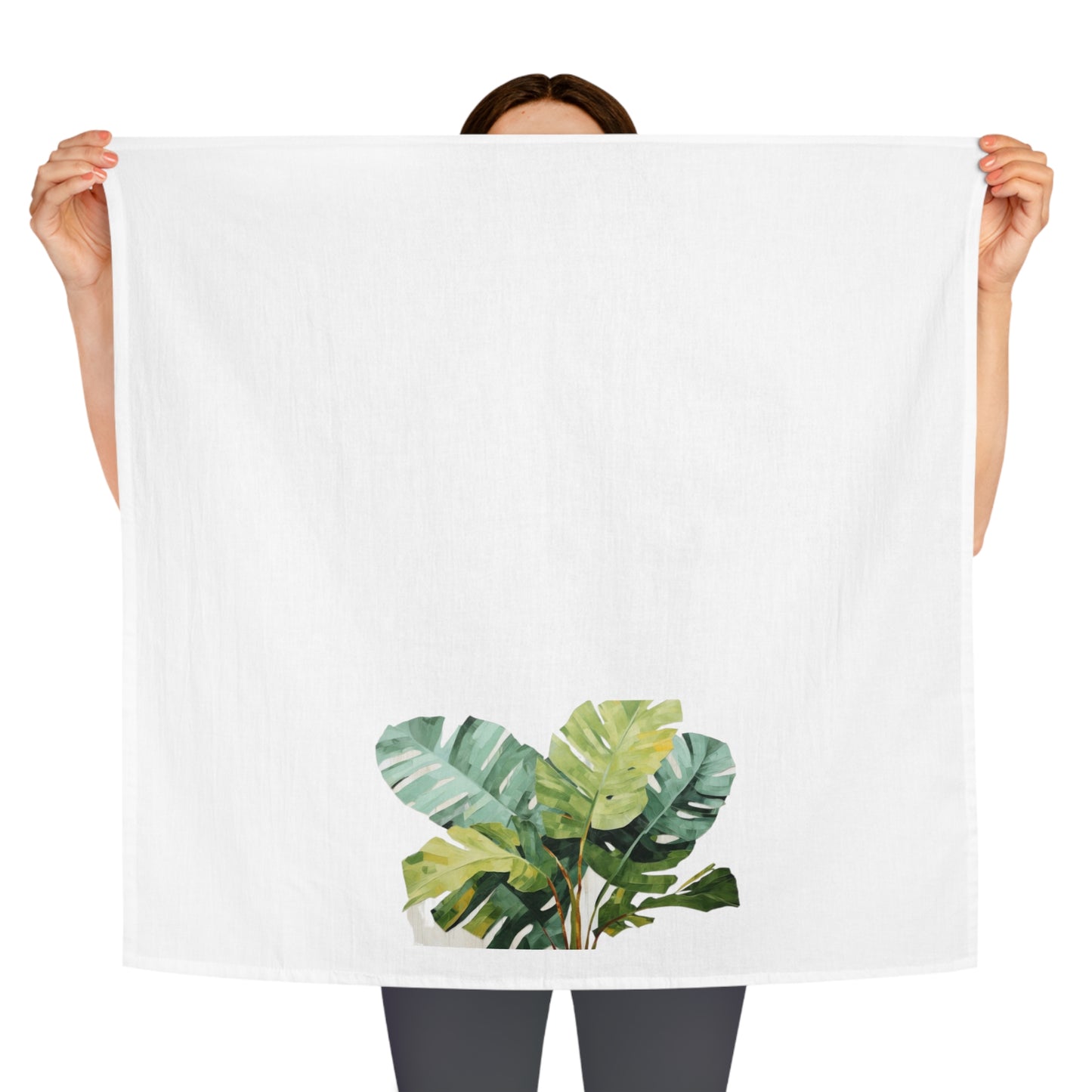 Colorful Tropical Foliage Palm Tea Towel