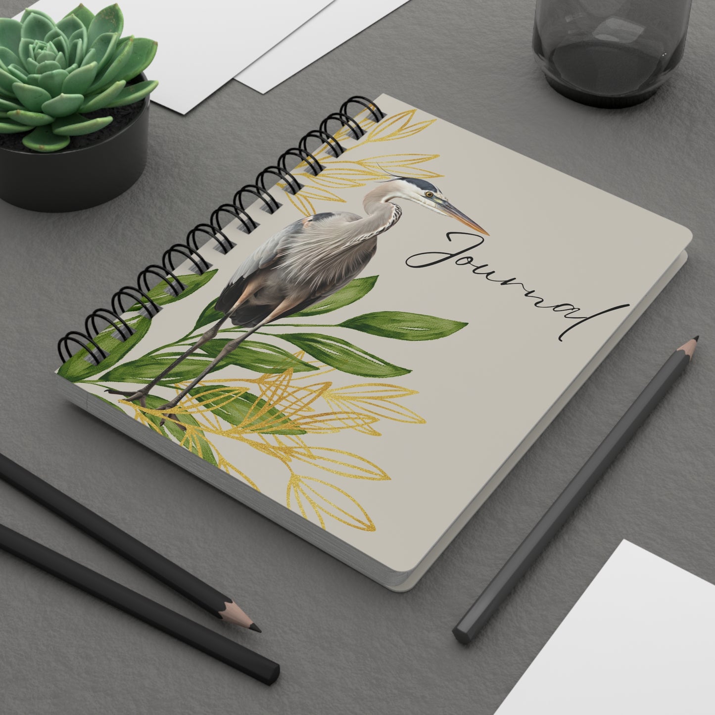 Heron Spiral Bound Journal
