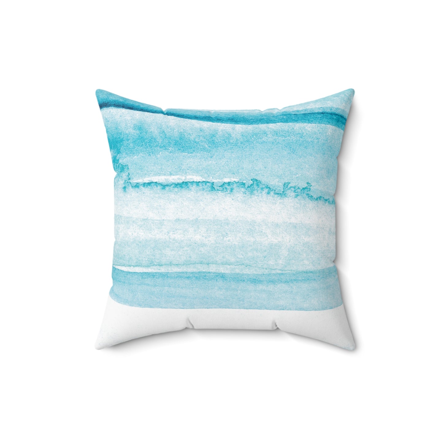 Ombre Watercolor Ocean Throw Pillow