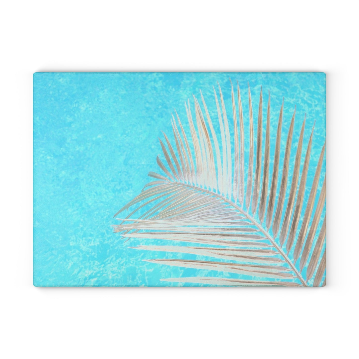 Ocean Palm Glass Cutting Board