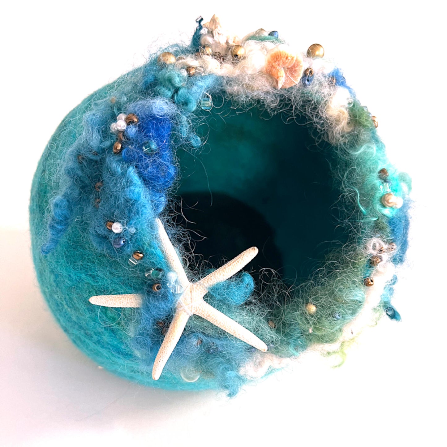 Blue Coral Reef Art Vessel or Bowl