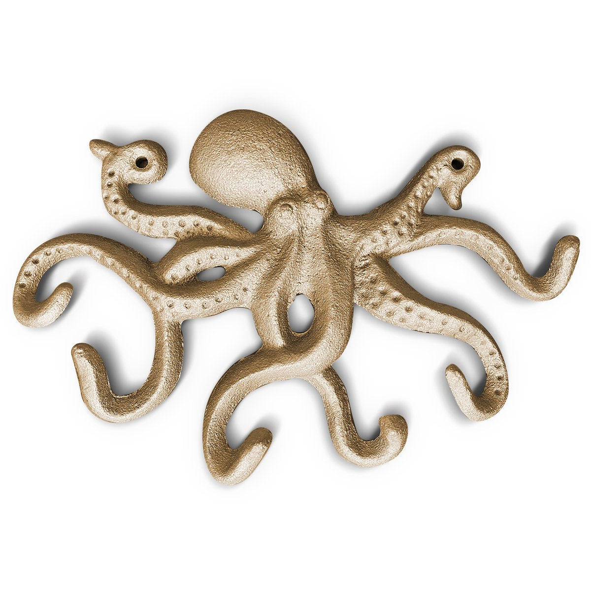 Gold Cast Iron Octopus Wall Hook
