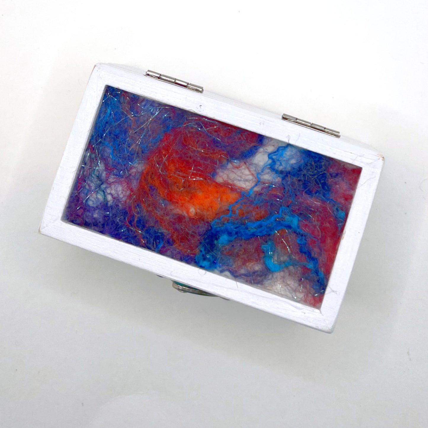 Keepsake Box - Small with Red, White & Blue Felted Lid