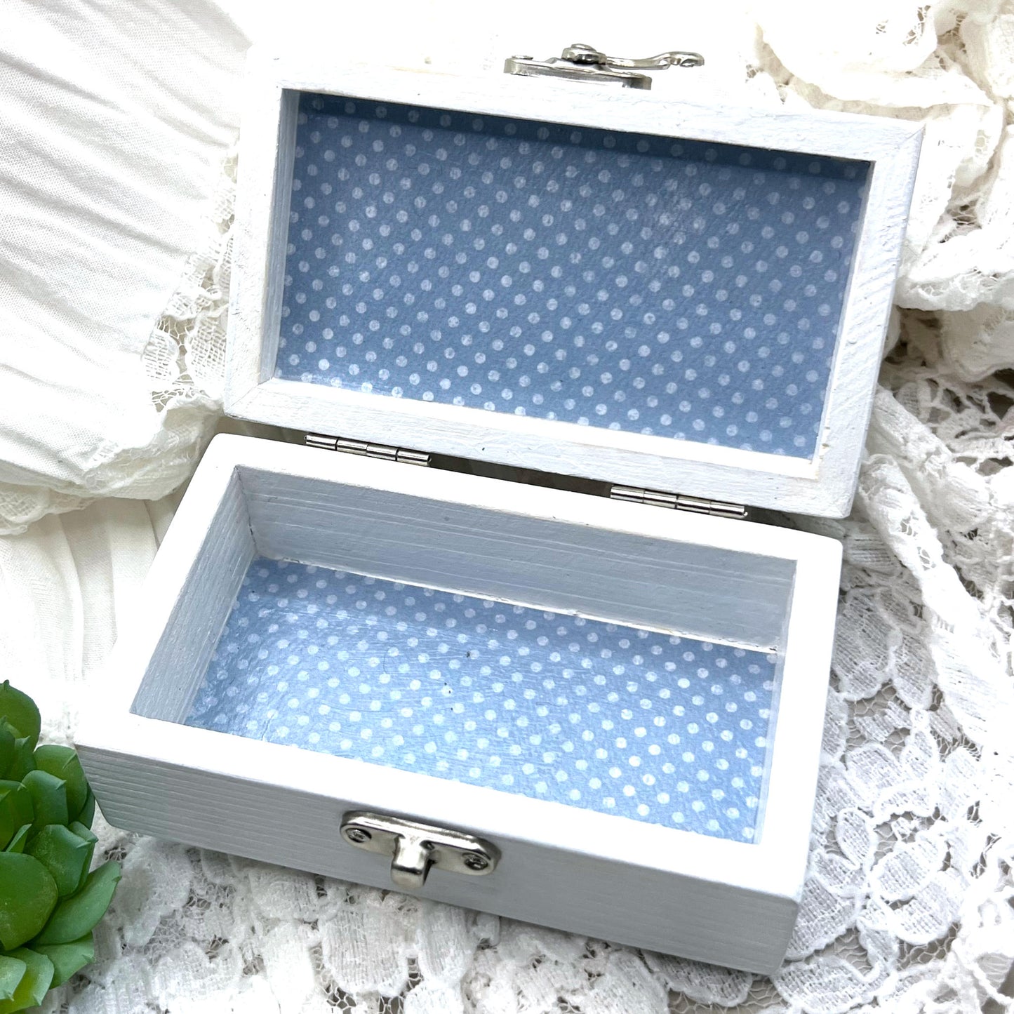 Keepsake Box - Small with Red, White & Blue Felted Lid