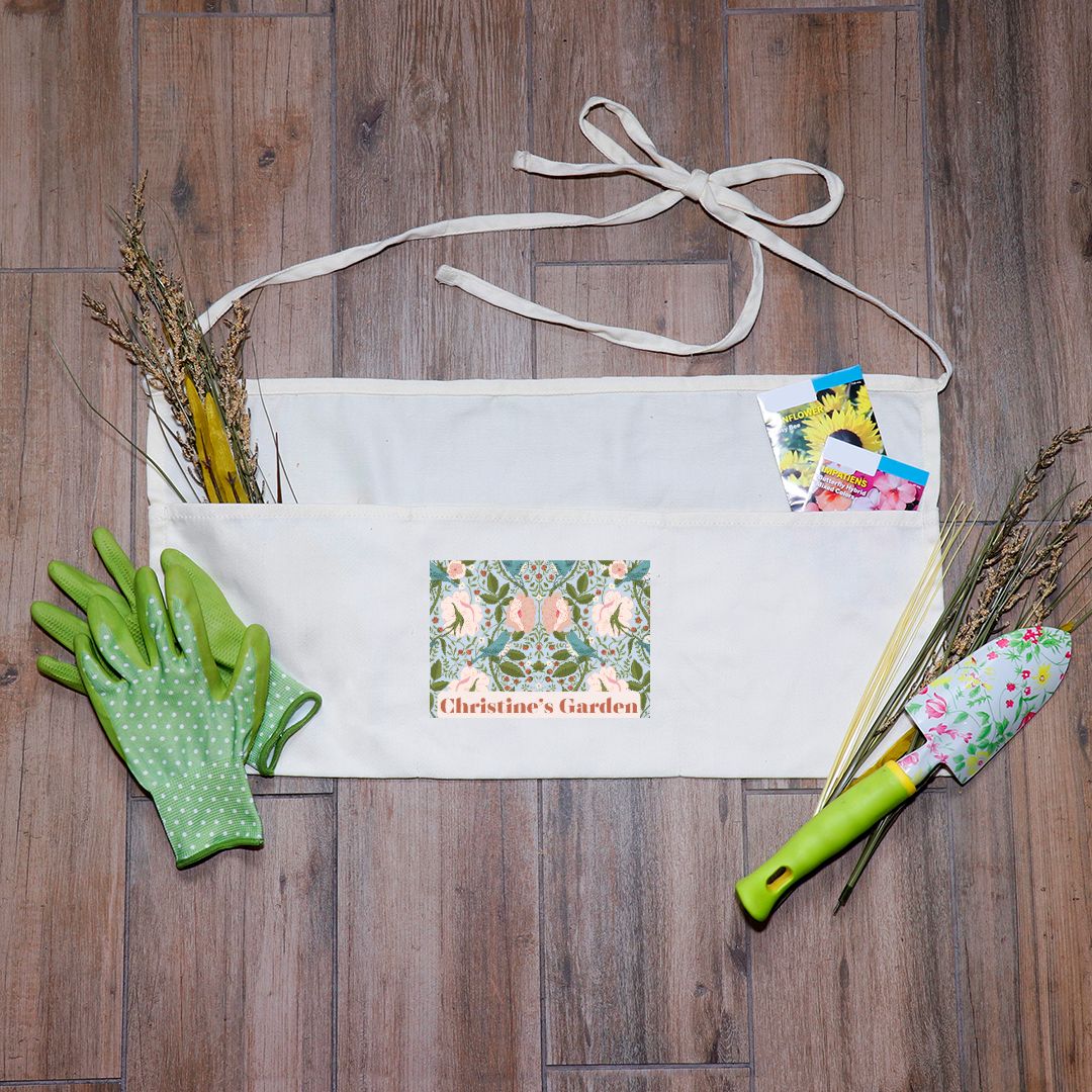 Personalized Cottagecore William Morris Style Gardener Apron