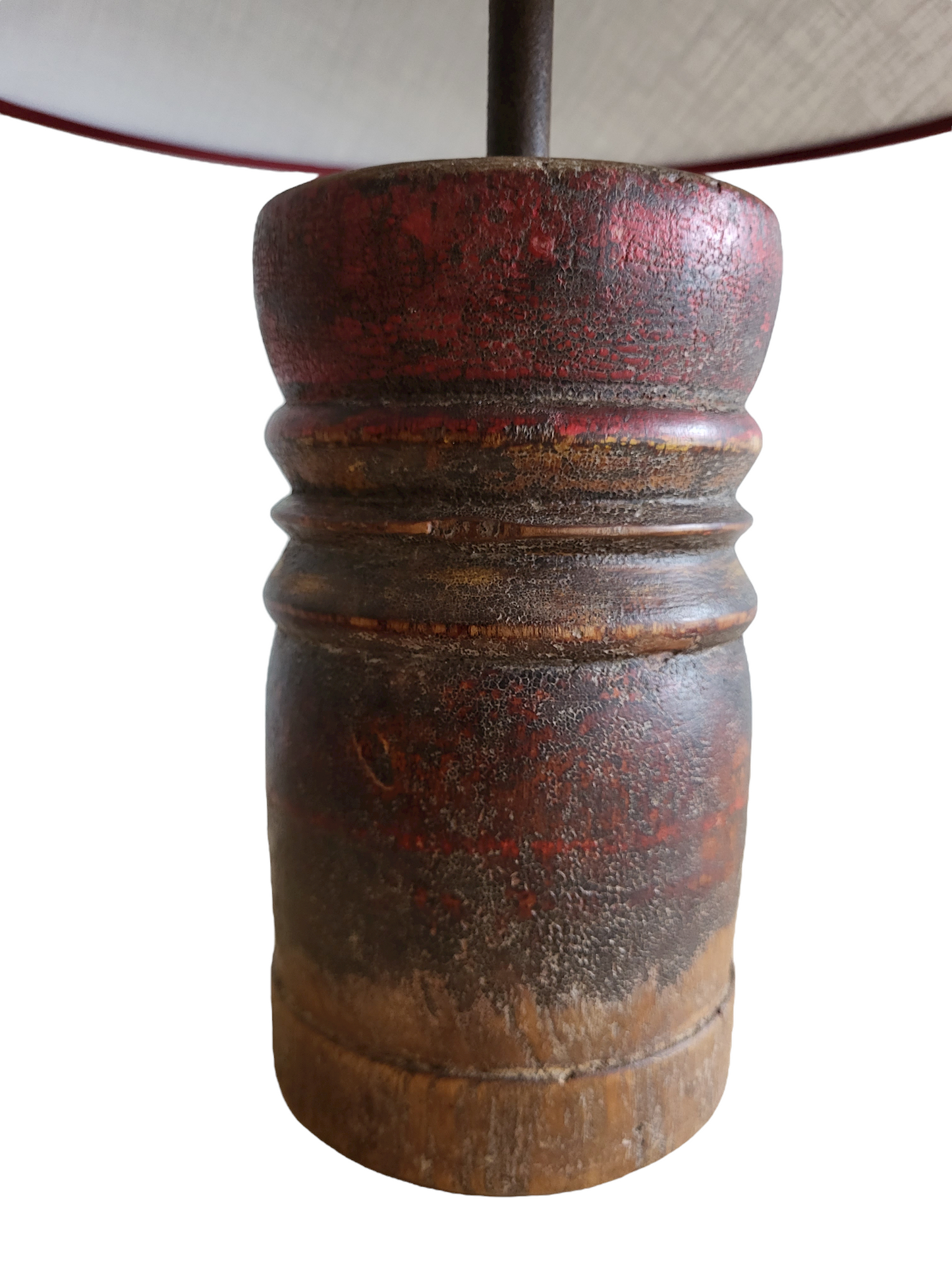 Wooden Mortar Table Lamp