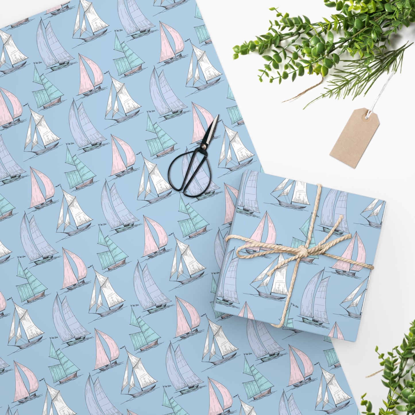 Sailboat Nautical Wrapping Paper