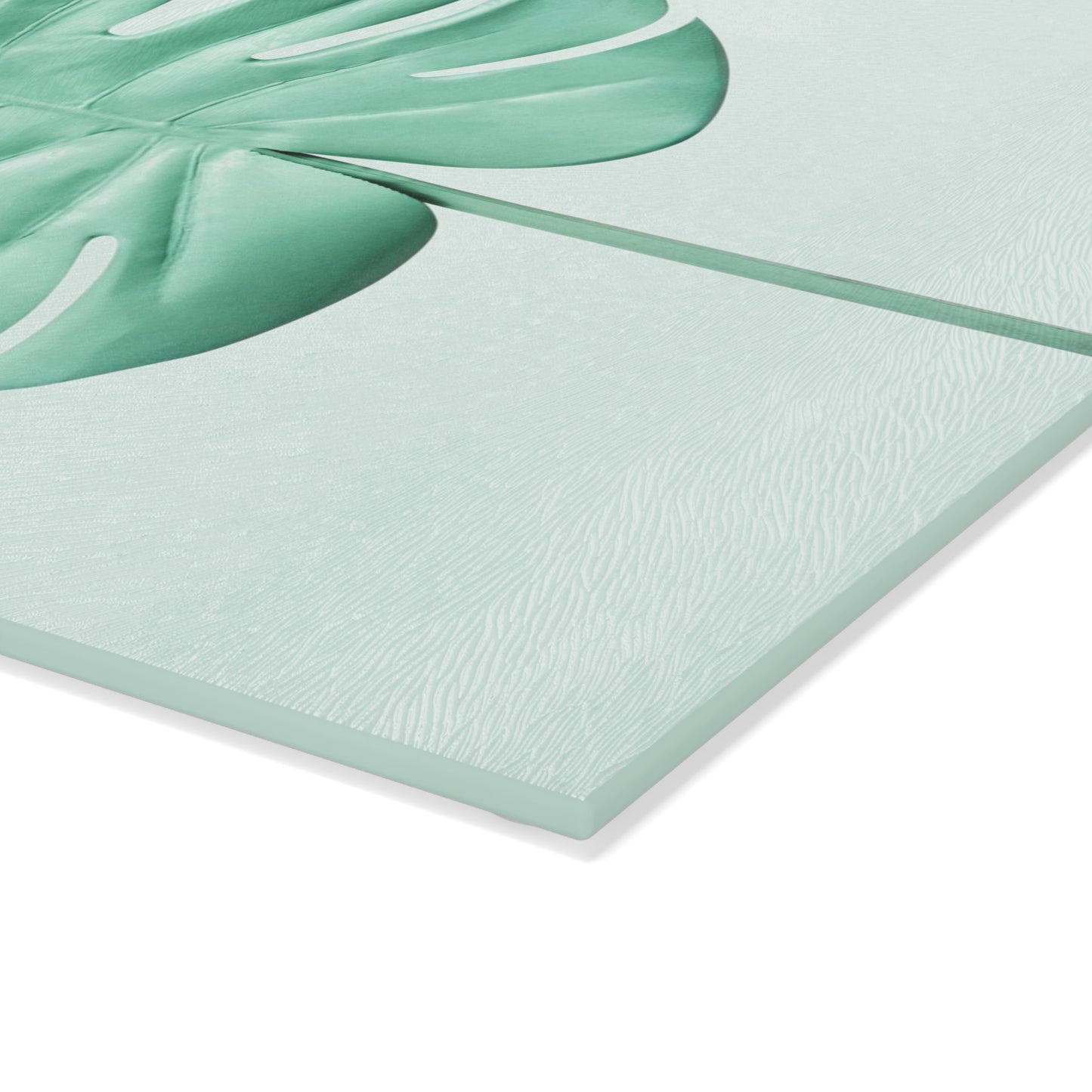 Tropical Monstera Leaf Glass Cutting Board