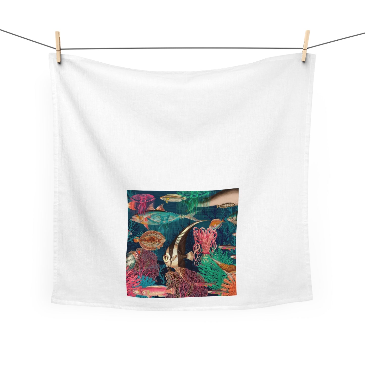 Underwater with the Angel Fish Tea Towel