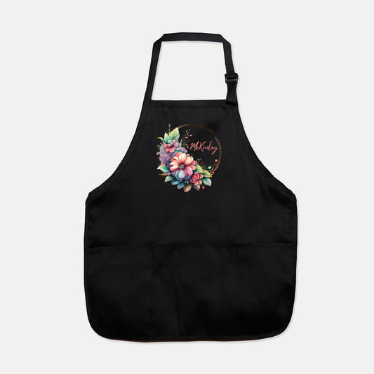 Personalized Floral Wreath Apron