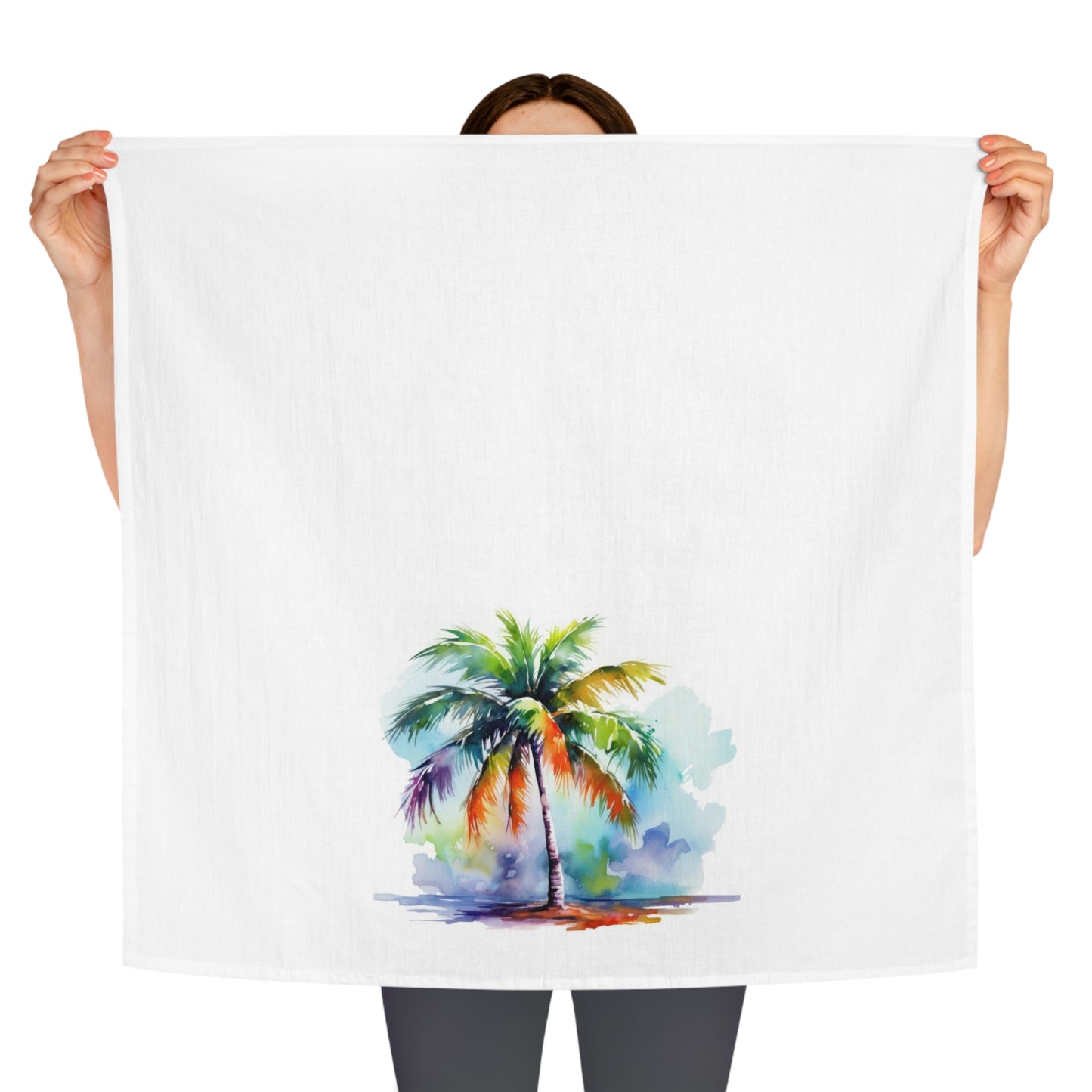 Colorful Coconut Palm Tea Towel