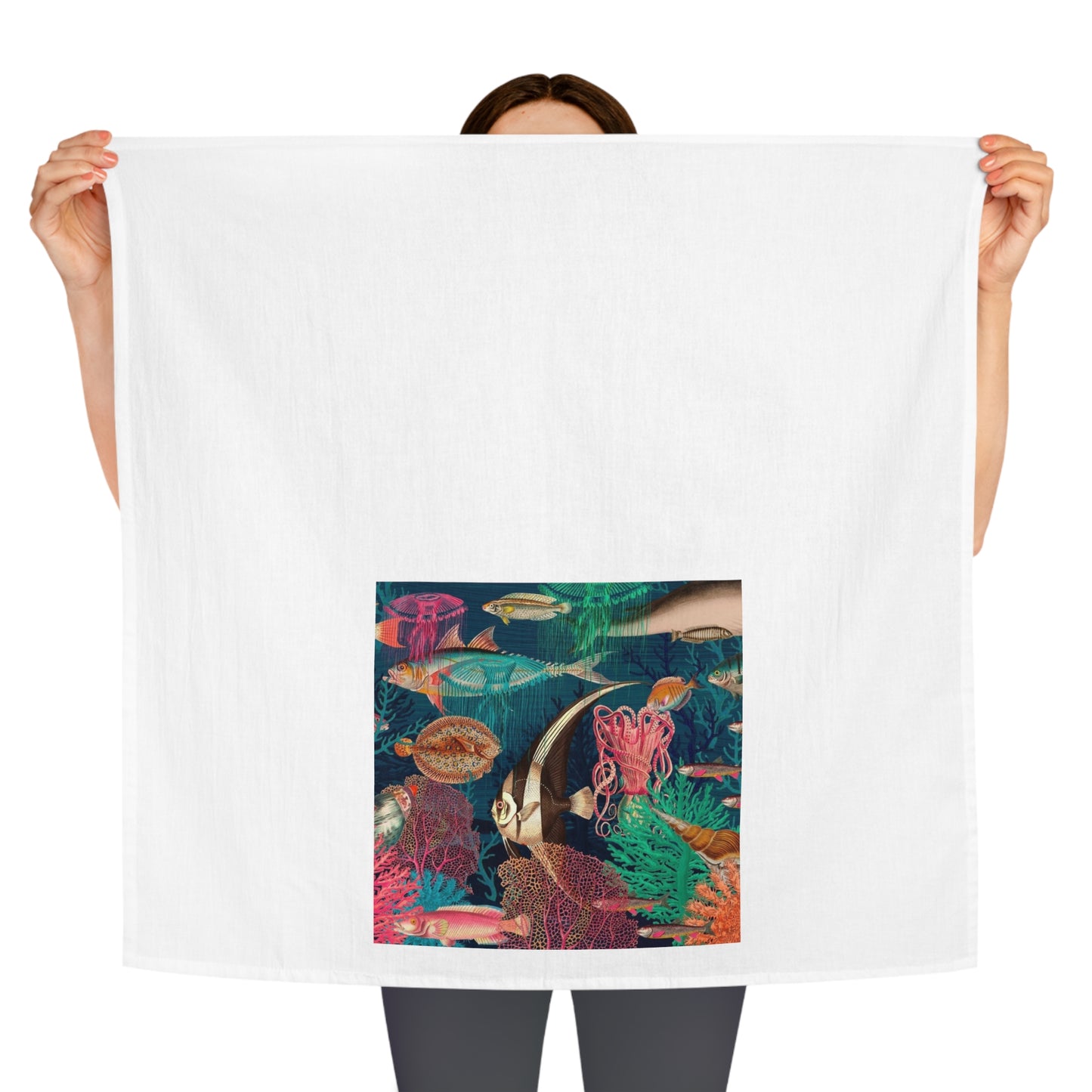 Underwater with the Angel Fish Tea Towel