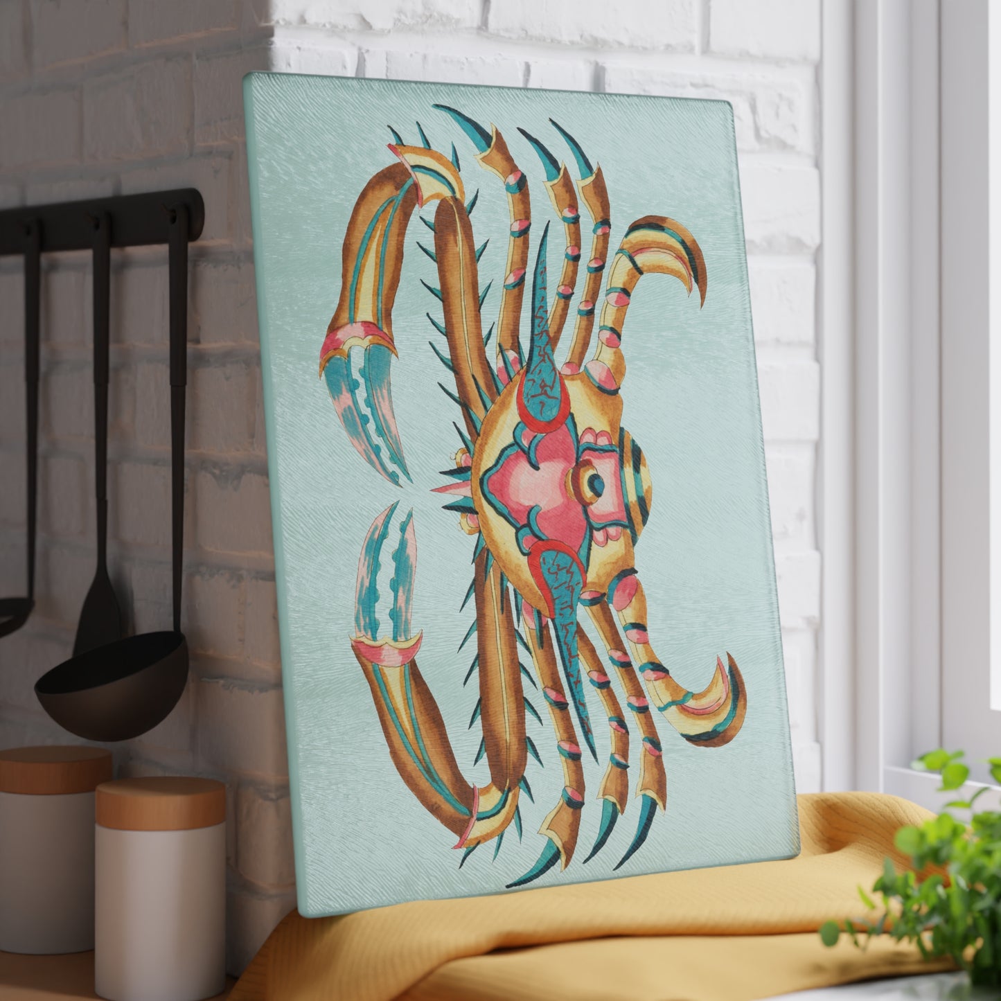 The Crab Glass Cutting Board