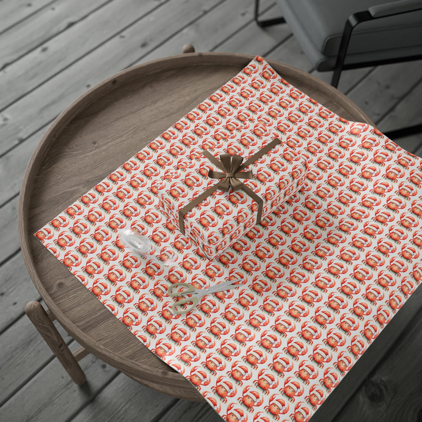 Santa Crab Christmas Wrapping Paper - Holiday