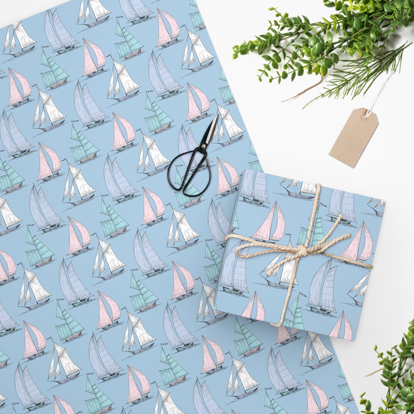 Sailboat Nautical Wrapping Paper