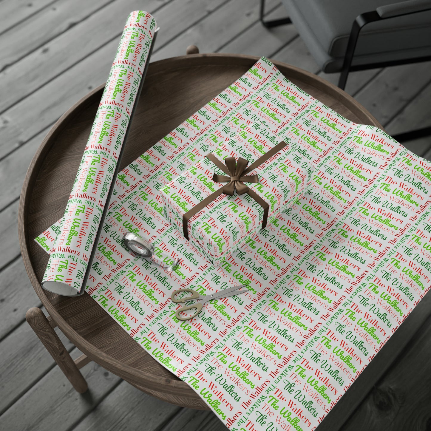 Personalized Name Wrapping Paper- Holiday