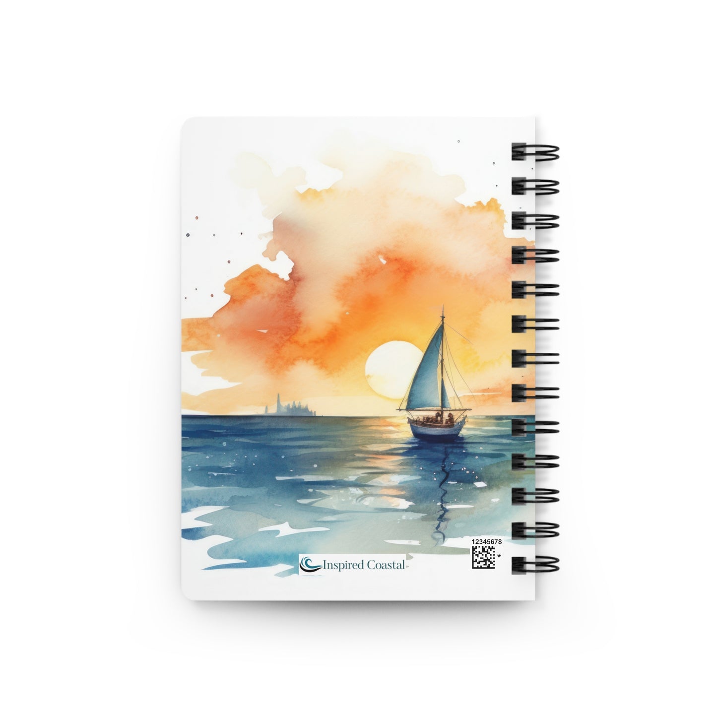 Sunset on the Sailboat Spiral Bound Journal