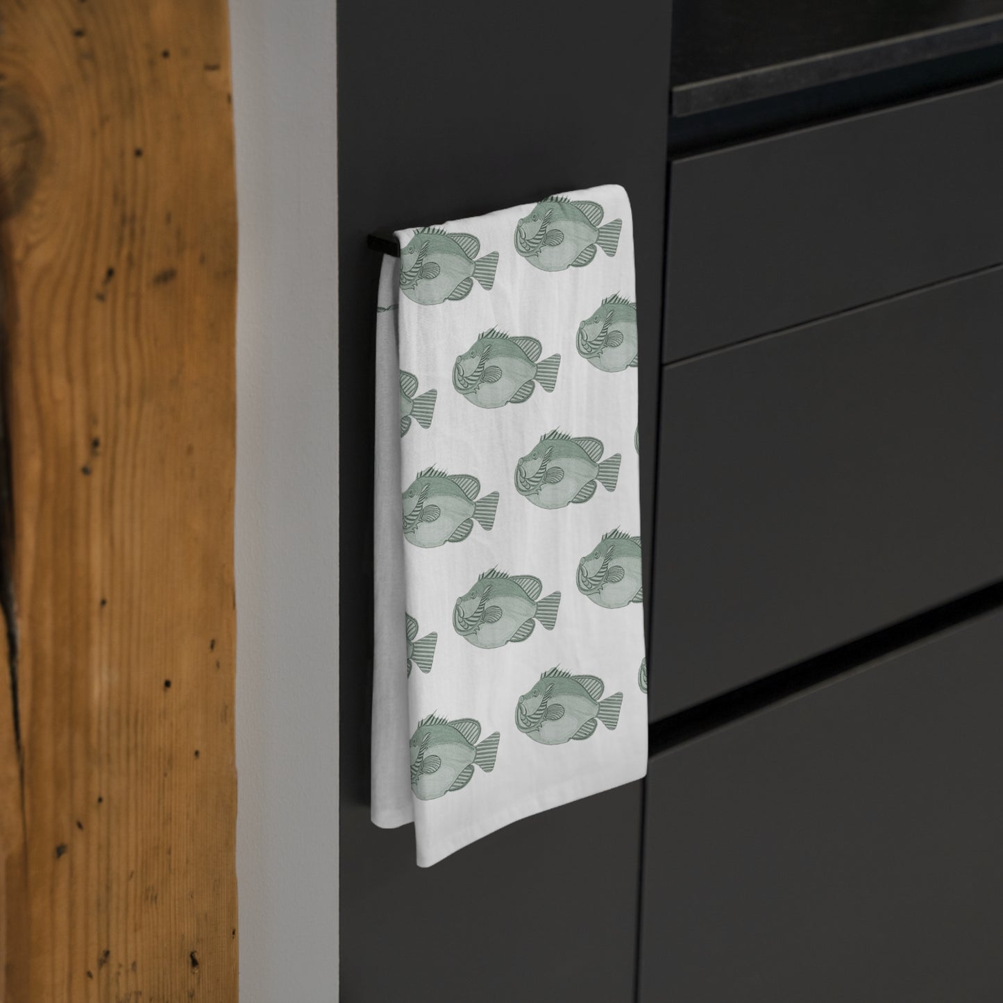 Green Fish Tea & Dish Towel