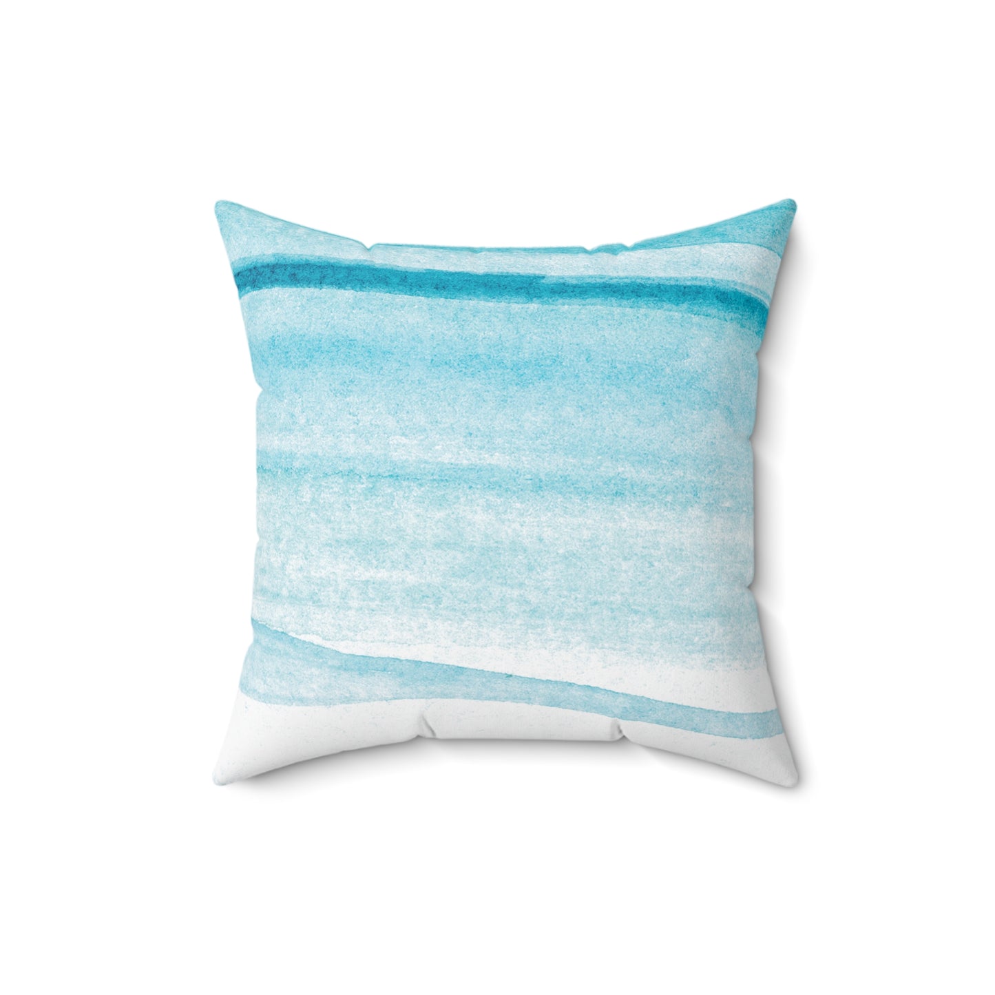 Ombre Watercolor Ocean Throw Pillow