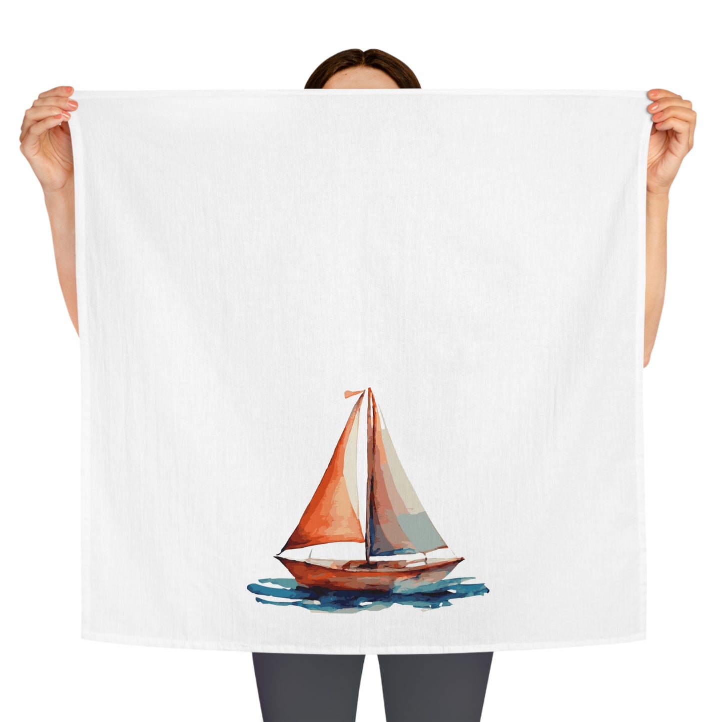 Colorful Sailboat Tea Towel