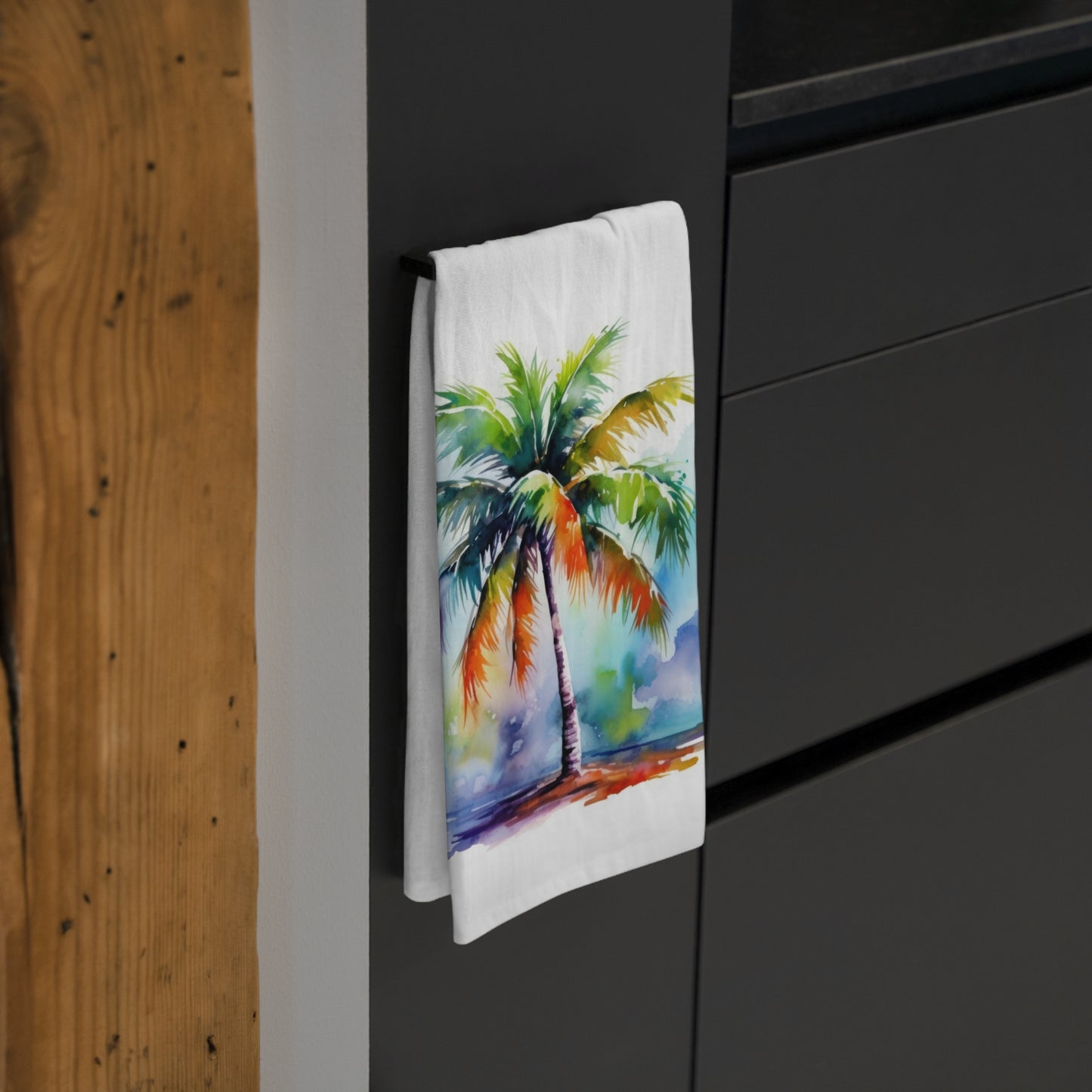 Colorful Coconut Palm Tea Towel