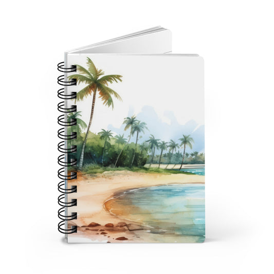 Tropical Beach Spiral Bound Journal