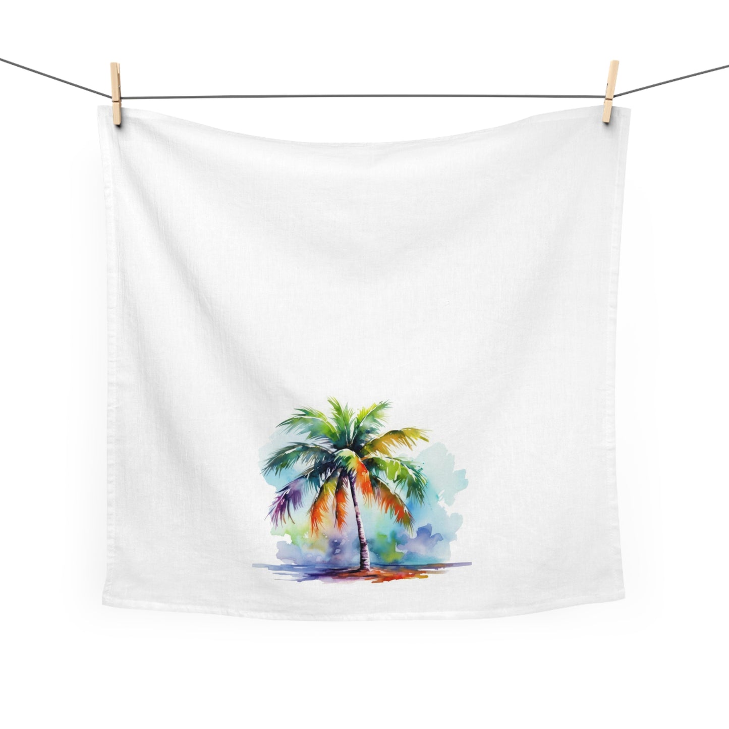 Colorful Coconut Palm Tea Towel