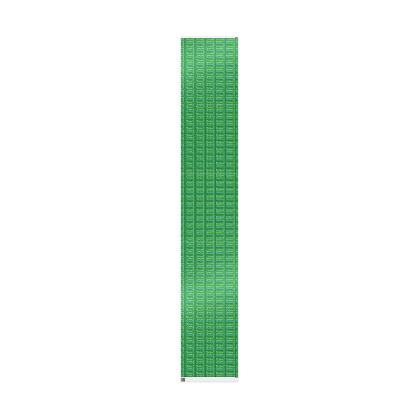 Personalized Name - Green with Blue - Wrapping Paper