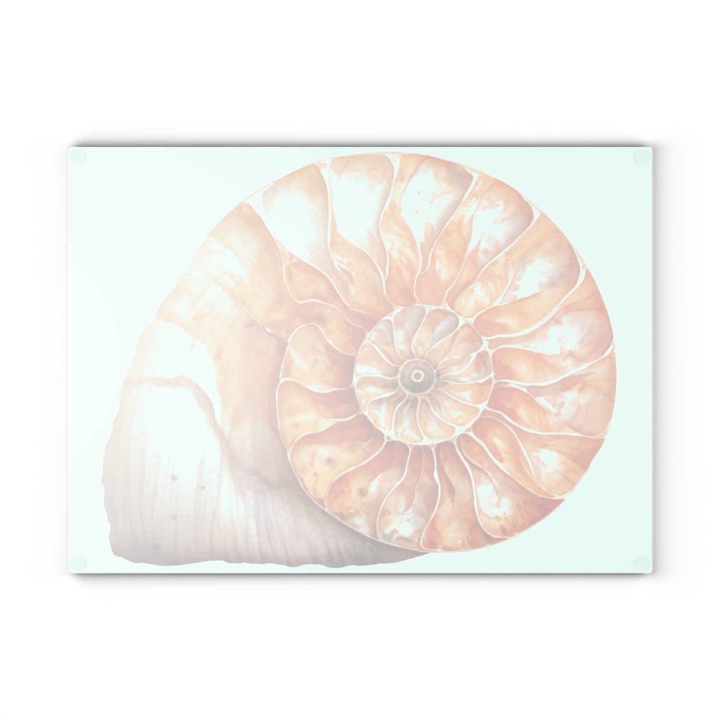 Nautilus Shell Glass Cutting Board