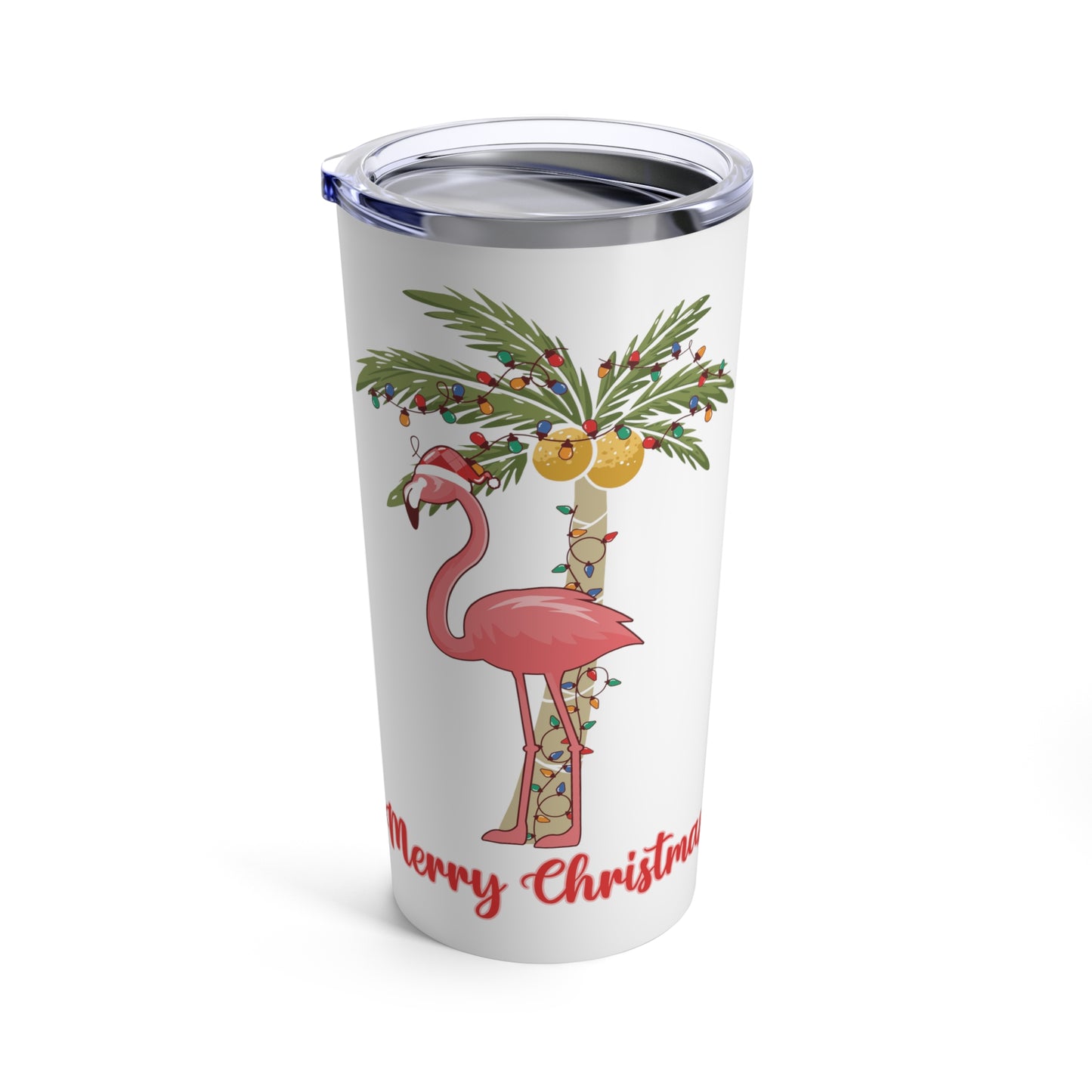 Christmas Flamingo Tumbler 20oz