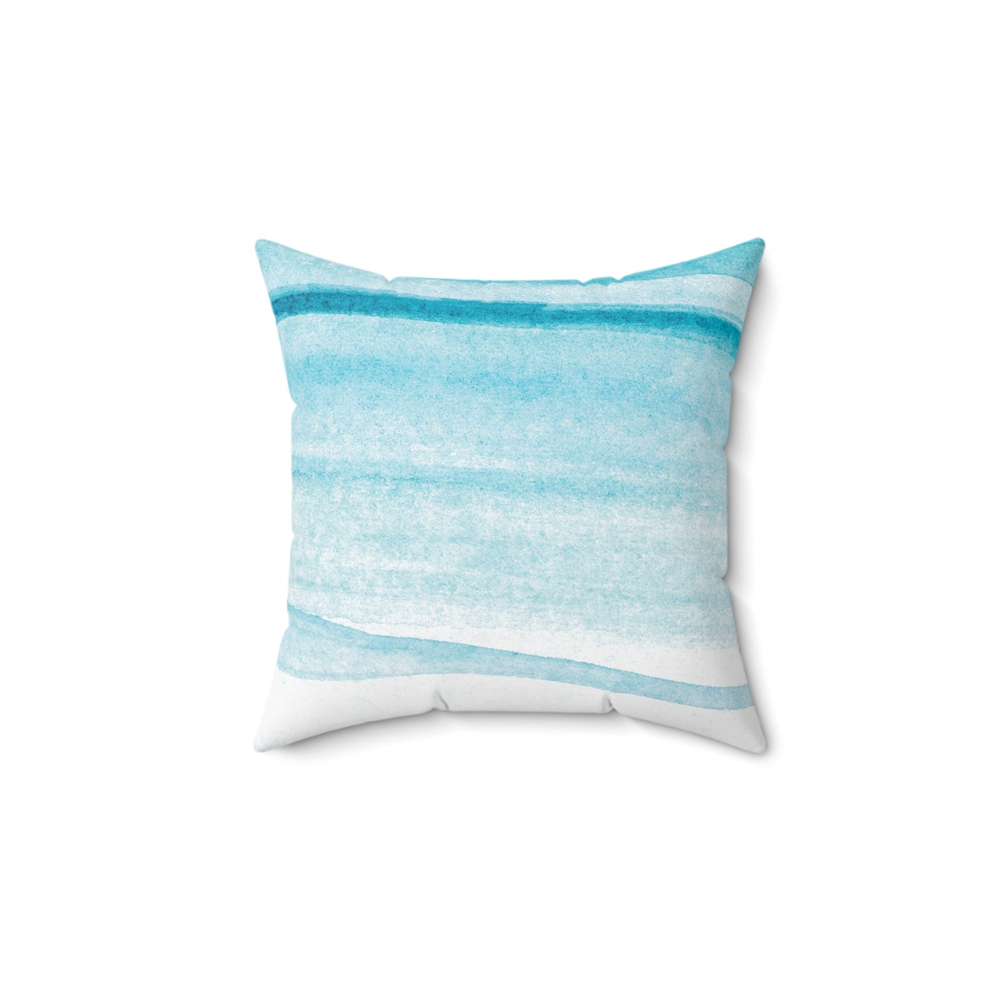 Ombre Watercolor Ocean Throw Pillow