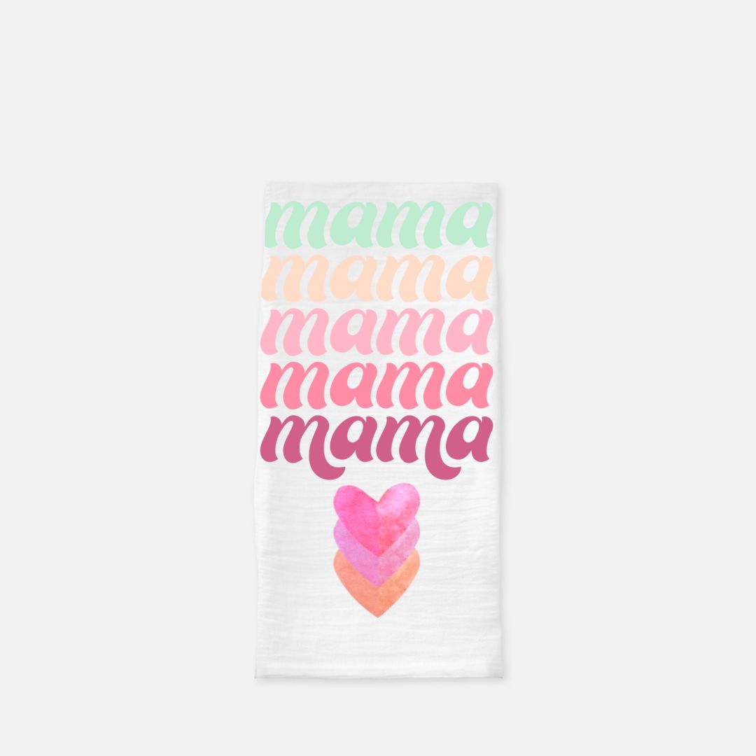 Mama, Mama, Mama Tea Towel, Dish, Kitchen Towel, Flour Sack Towel, Housewarming Gift, Wedding Gift Towel, Bar Towel