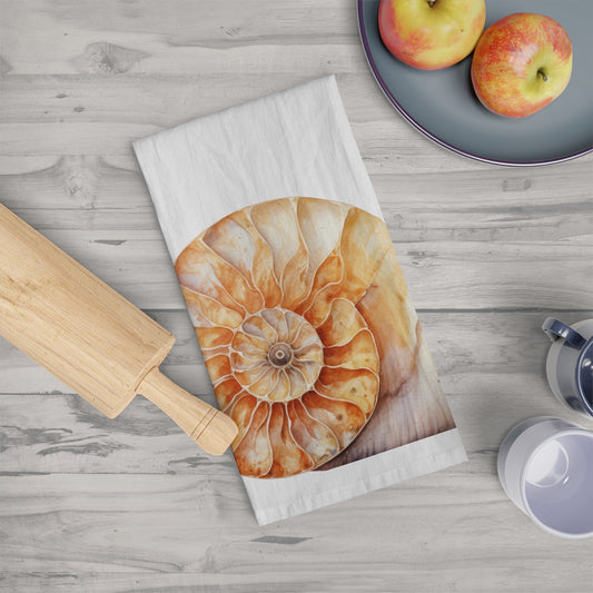 Nautilus Shell Tea Towel