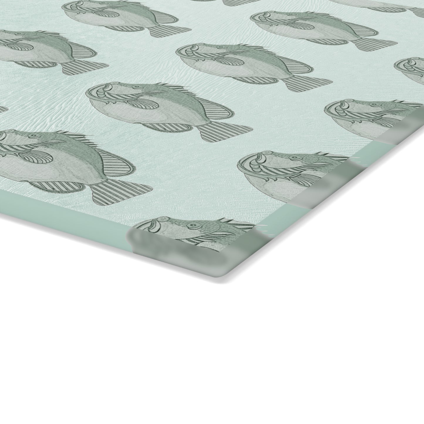 Green Fish Glass Cutting Board