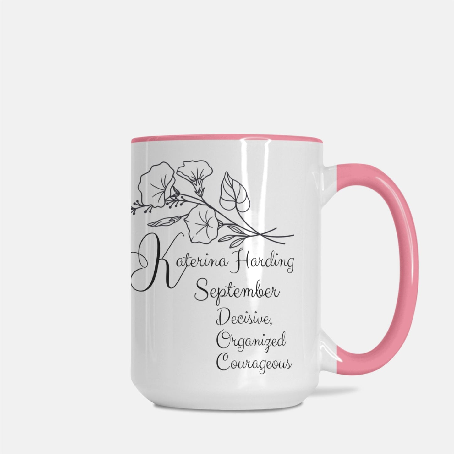 Mug Deluxe 15 oz. (Pink + White)