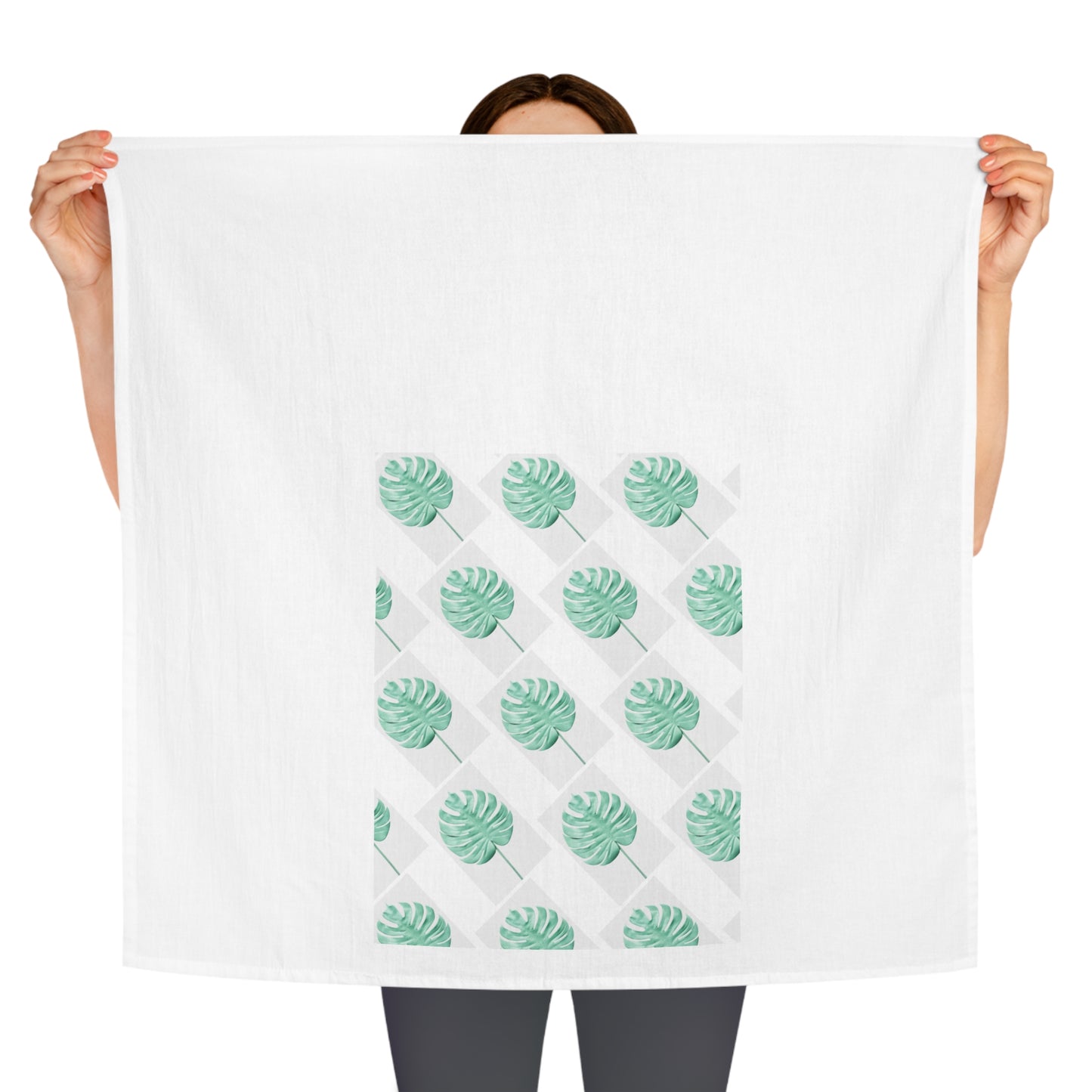 Tropical Monstera Leaf Tea Towel