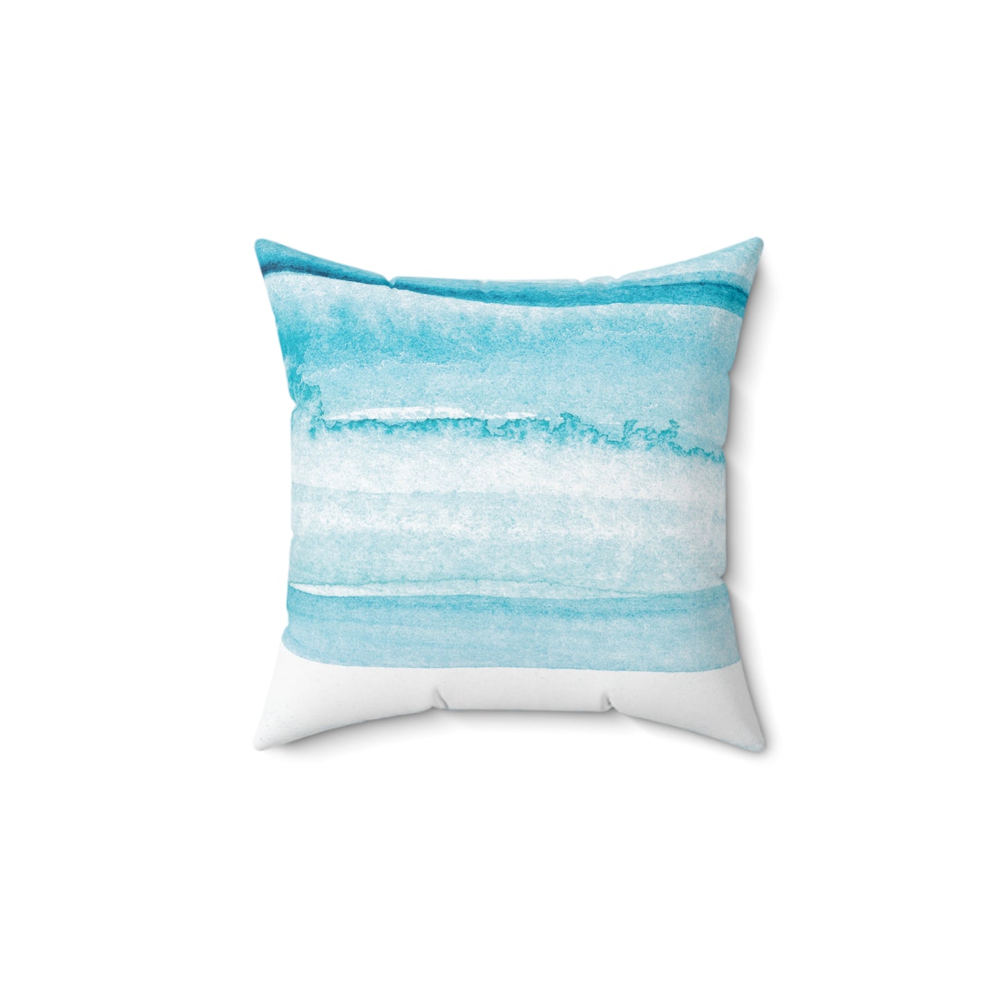 Ombre Watercolor Ocean Throw Pillow