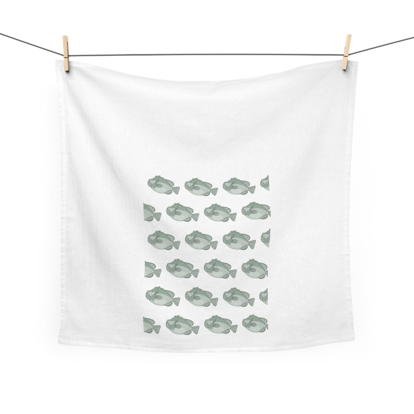 Green Fish Tea & Dish Towel