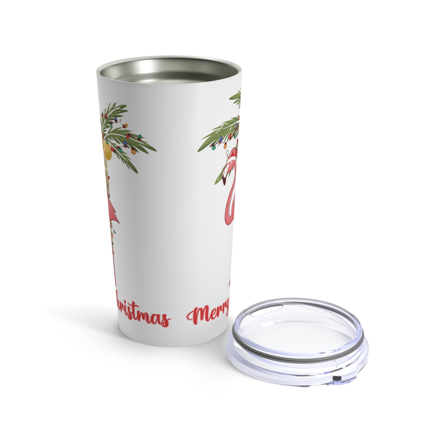 Christmas Flamingo Tumbler 20oz