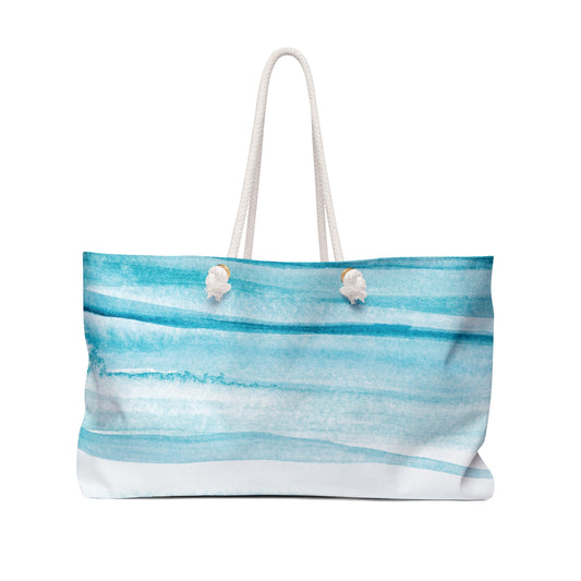 Ombre Watercolor Ocean Weekender Bag