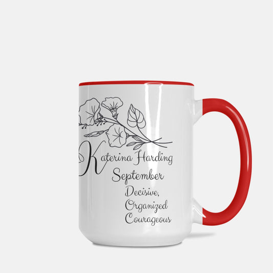 Mug Deluxe 15 oz. (Red + White)