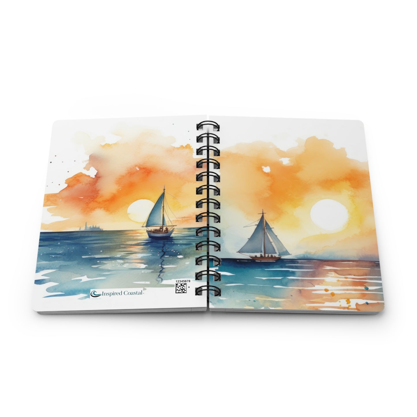 Sunset on the Sailboat Spiral Bound Journal