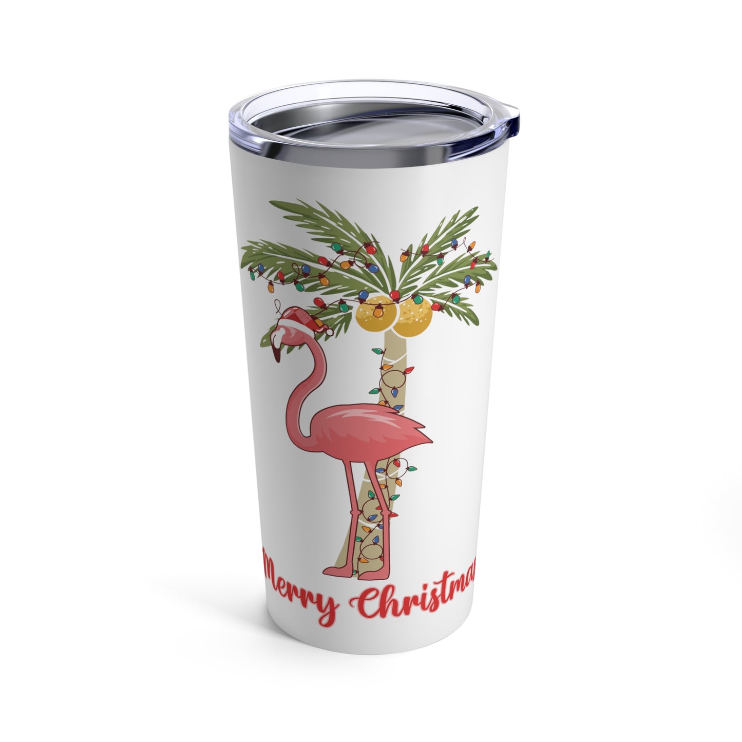 Christmas Flamingo Tumbler 20oz