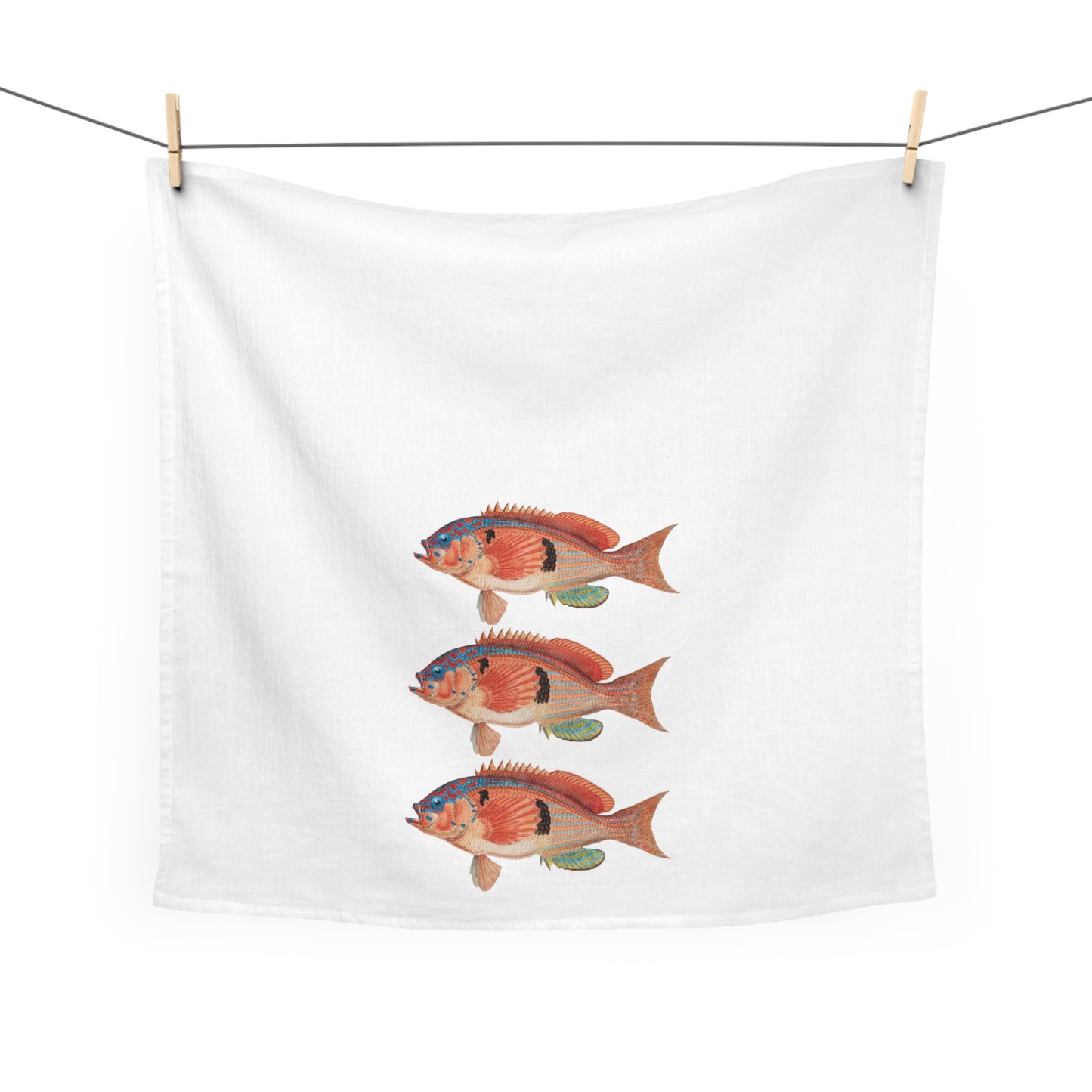 Vintage Fish Illustration Tea Towel